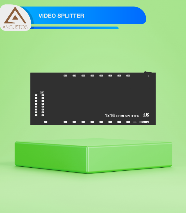 Angustos KVS1016K3 – 1×16 HDMI Splitter – Support 4K@30Hz