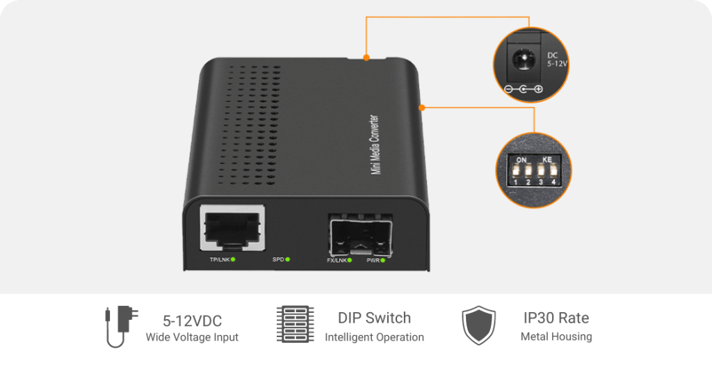 Media Router Fiber Mini Fast Ethernet Media Converter – Fiberroad Compact SFP