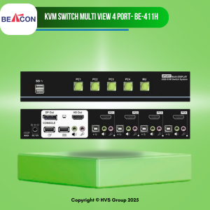 BEACON BE-411H 4-port Multi-View KVM Switch with Roaming Mouse