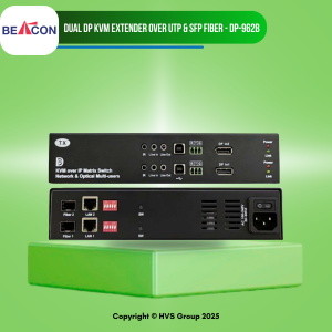 BEACON DP-962b Dual DP KVM Extender over UTP and SFP Fiber