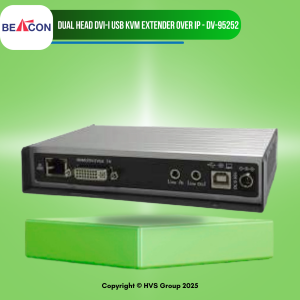 BEACON DV-95252 Dual Head DVI-I USB KVM Extender over IP